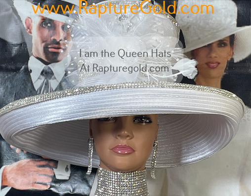 Stylish black woman wearing an elegant church hat from ChurchSuitsForBlackWomen.com's exclusive collection